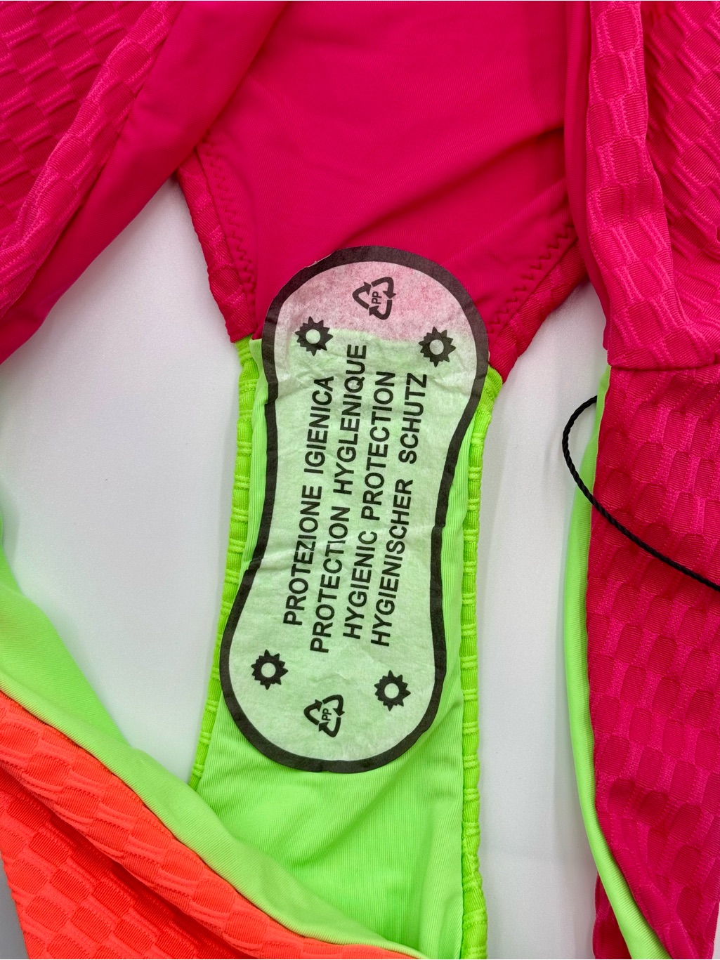 Vetchy Neon Colorblock Underwire Bikini - Orange, Fuchsia & Lime Nwt Size Small — image 8 of 8